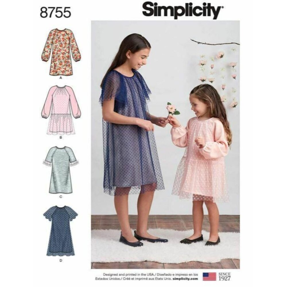 Simplicity Sew Pattern‎ 8755 Childs Party Dress Size 3-6